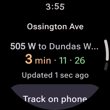 Watch: 505 streetcar arrivals at Ossington Ave, 3 min, 11 and 26